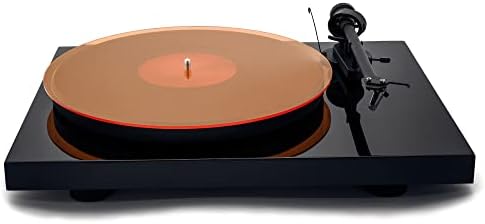 Acrylic Turntable Mat - 11.75" OrangeLit Vinyl Record Acrylic Mat - Precision Machined Acrylic Turntable Platter Mat w/Record Label Recess. See-Through Record Mat for Standard 12" Turntable Platters