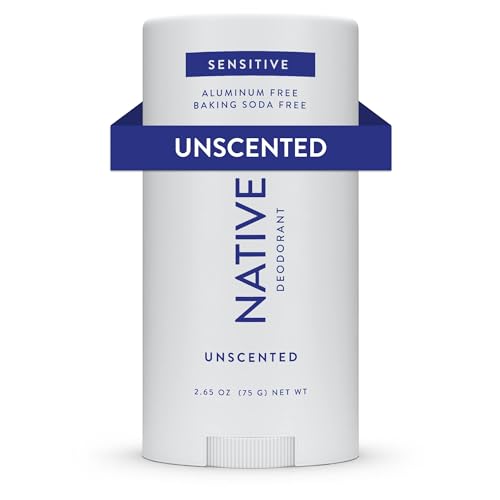 Native Sensitive Deodorant Contains Naturally Derived Ingredients, 72 Hour Odor Control | Deodorant for Women & Men, Aluminum Free with Baking Soda, Coconut Oil and Shea Butter, Unscented