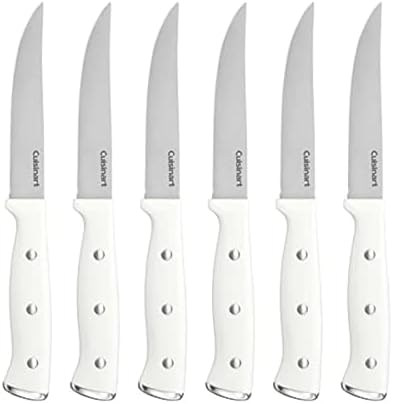 Cuisinart C77WTR-6PSK White Triple Rivet Steak Knife Set, 6 pc