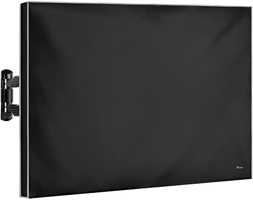 Outdoor TV Cover 75 Inch - Weatherproof & Waterproof Outdoor TV Enclosure for External TV - Black