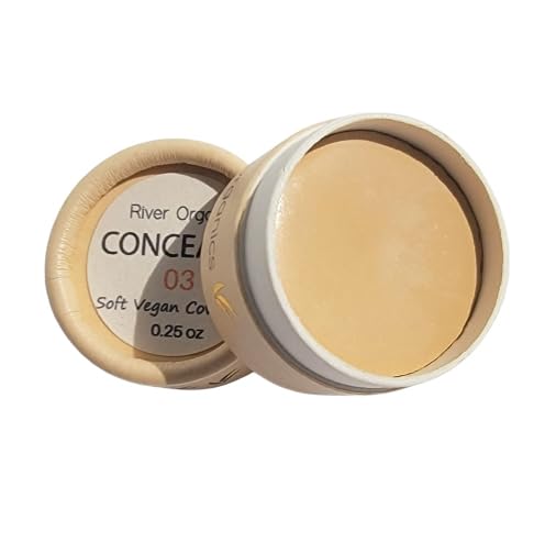 Zero-Waste Concealer | Gentle Sensitivei Skin Toxic-Free Formula | Vegan & Eco-friendly Compostable Jar | Under-eye and Uneven Skin-tone coverage (03 - Medium Light with Yellow Undertones) 0.25 oz