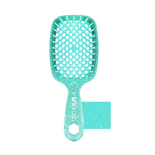 FHI HEAT UNbrush Wet & Dry Vented Detangling Hair Brush, Turquoise Green
