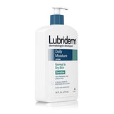 Lubriderm Daily Moisture Body Lotion for Sensitive, Dry Skin, Enriched with Vitamin B5, Dye and Lanolin Free, Unscented and Non-Greasy, 16 fl. oz