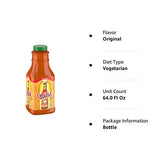 Cholula Original Hot Sauce, 64 fl oz - One 64 Fluid Ounce Bulk Container of Hot Sauce with Mexican Peppers and Signature Spice Blend, Perfect with Tacos, Eggs, Wings, Chicken and More