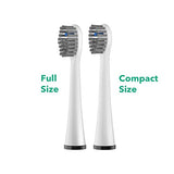 Flossing Toothbrush Head Replacement, Compatible with Water-pik Sonic Fusion / 2.0 SF-01, SF-02, SF03 & SF-04 Tooth-Brush and Water Flosser Combo Brush Heads (Full, White(6Packs))