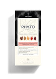 PHYTO Phytocolor Permanent Hair Color, 1 Black, with Botanical Pigments, 100% Grey Hair Coverage, Ammonia-free, PPD-free, Resorcin-free, 0.42 oz.