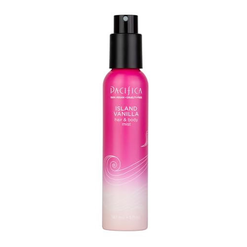 Pacifica Hair Perfume & Body Fragrance Spray Mist - Island Vanilla with Sugar, Vanilla, Sandalwood & Lily of the Valley – Alcohol-Free, Vegan & Cruelty-Free, 5 oz (1 Count)