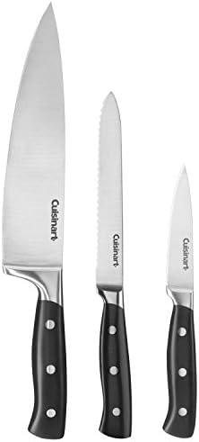 Cuisinart C77TR-3P Triple Rivet Collection 3-Piece Knife Set, 8-Inch Chef's, 5.5-Inch Utility and 3.5-Inch Paring