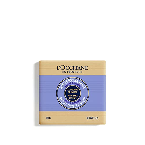L'Occitane Shea Butter Extra-Gentle Solid Hand & Body Soap: Citrusy Shea Verbena, Relaxing Shea Lavender, Shea Milk, Vegetable Based, Artisanal, Vegan