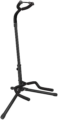 Amazon Basics Foldable Padded Guitars Stand for Acoustic, Electric, Bass and Banjos, Sturdy and Portable, Black