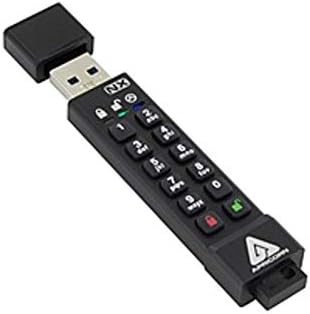Apricon Aegis Secure Key 3NX: Software-Free 256-Bit AES XTS Encrypted USB 3.1 Flash Key with FIPS 140-2 Level 3 Validation, Onboard Keypad, and up to 25% Cooler Operating Temperatures. - (Renewed)