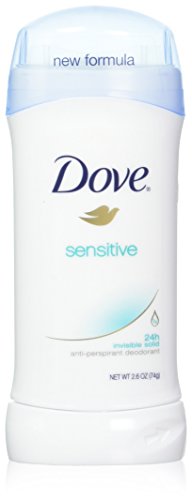 Dove Deodorant 2.6 Ounce Invisible Solid Sensitive Skin (76ml) (6 Pack)