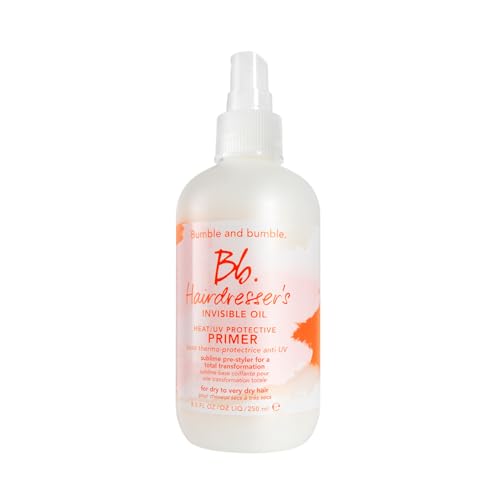 Bumble and bumble. Hairdresser's Invisible Oil Heat/UV Protection Leave-In Conditioner Hair Primer | Hydrating, Anti Frizz + Color Safe | Straight to Coily | w/Argan Oil, Coconut Oil + Grapeseed Oil
