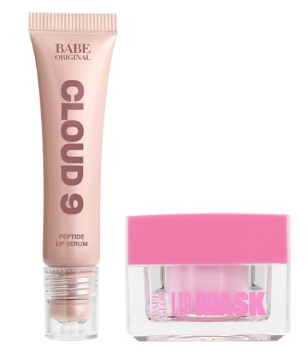 Babe Original Babe Glow Fragrance-Free Lip Sleeping Mask for Softer Lips, Hyaluronic Acid & Antioxidant Infused for Smoother, Moisturized Lips, Unscented, Cruelty-Free…