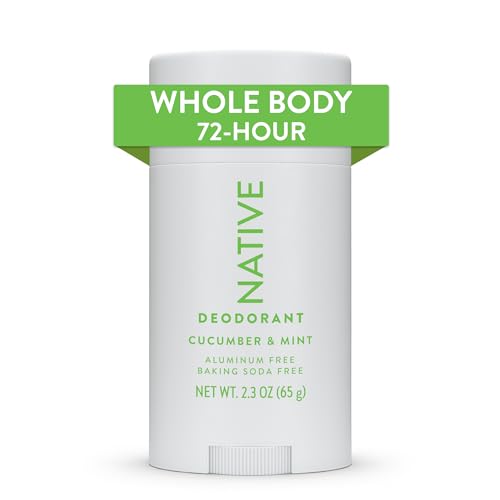 Native Whole Body Deodorant Stick Contains Naturally Derived Ingredients, Deodorant for Men and Women | 72 Hour Odor Protection, Aluminum Free with Coconut Oil and Shea Butter | Cucumber & Mint