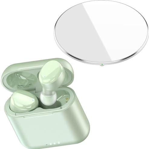TOZO T6 True Wireless Earbuds Bluetooth 5.3 Headphones Touch Control with Wireless Charging Case W3 Wireless Charger, 10W Qi-Certified Fast Charging Pad