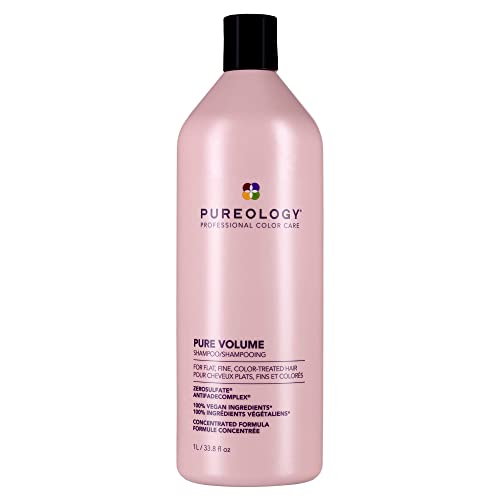 Pureology Pure Volume Shampoo | For Flat, Fine, Color-Treated Hair | Adds Lightweight Volume | Sulfate-Free | Vegan | Updated Packaging | 33.8 Fl. Oz. |