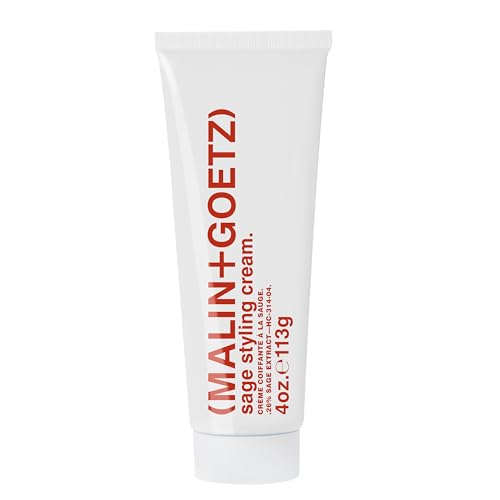 Malin + Goetz Sage Styling Cream, Anti Frizz Hair Product For All Hair Types & Textures, Lightweight Frizz Control & Shine, Hair Styling Cream, Vegan & Cruelty Free
