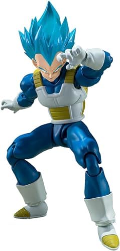 S.H. Figuarts Dragon Ball Super Super Saiyan God Super Saiyan Vegeta - Pride of Penetrating Saiyan - Approx. 5.3 inches (135 mm), PVC & ABS Pre-Painted Action Figure