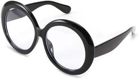 FEISEDY Oversized Blue Light Blocking Glasses Women Men Retro Big Round Frame Eyewear Clear Lens Computer Glasses B2997