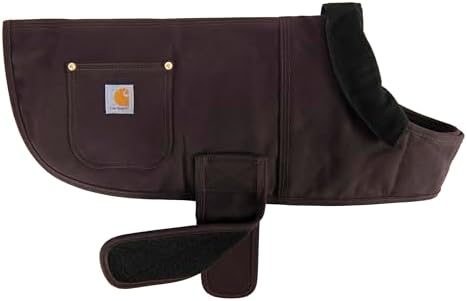 Carhartt Firm Duck Insulated Dog Chore Coat, Durable Weather Resistant Jacket for Cold and Windy Conditions, PFAS Free (Deep Wine), Large