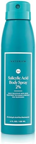 Naturium Salicylic Acid Body Spray 2%, Blemish-Fighting & Pore Treatment, with Niacinamide Plus Encapsulated Salicylic Acid, 4 oz