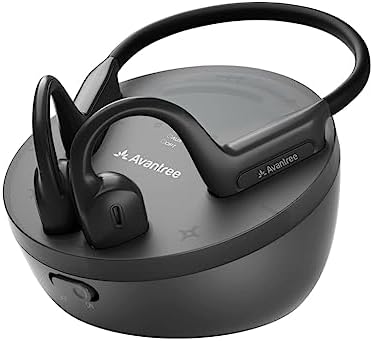 Avantree Medley Air - Wireless Earbuds for TV Listening with Clear Dialogue, Open-Ear Design for Surrounding Awareness, Bluetooth Transmitter & Headphones Charging Dock 2 in 1, Soundbar Passthrough