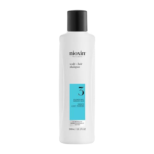 Nioxin System 3 Scalp + Hair Thickening Shampoo | For Colored, Dry, & Damaged Hair with Light Thinning | Maintain Vibrant Color | Strengthen & Nourish with Niacinamide & Biotin