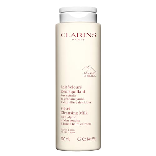 Clarins Velvet Cleansing Milk | Award-Winning | Cleanses, Hydrates and Balances Skin's Microbiota | Dermatologist Tested | Ophthalmologist Tested | Colorant-Free | All Skin Types