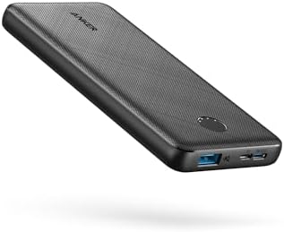 Anker Power Bank(PowerCore 10K),Compact Travel-Ready 10,000mAh Battery Pack with PowerIQ Charging Technology,5V/3A High-Speed Charging for iPhone,iPad,and More (USB-C Input and Output（Black），1pack)