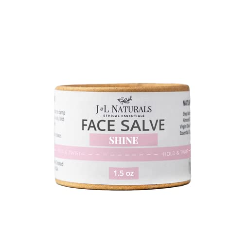 J&L Naturals Sustainable Face Salve Brightening Moisturizer for Dull, Dry Skin | Organic Ingredients, 100% Natural, Eco-Friendly | Cruelty Free, Vegan, Paraben Free (1-Pack)