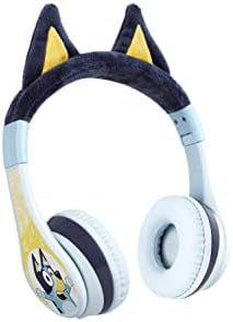 eKids Bluey Bluetooth Headphones for Kids, Wireless Headphones with Microphone Includes Aux Cord, Volume Reduced Kids Foldable Earphones for School, Home, or Travel