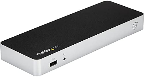StarTech.com Dual Monitor USB C Docking Station with 60W Power Delivery for Windows Laptops - USB C to HDMI or DVI Dock - USB 3.1 Gen 1 Type C Dock w/ Charging - Thunderbolt 3 Compatible (MST30C2HHPD)