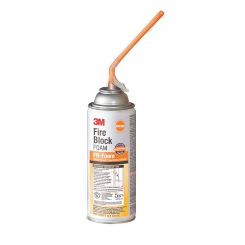 3M Fire Block Foam FB-Foam, Orange Color, Ready-To-Use, Foam-In-Place, 12 fl oz Can