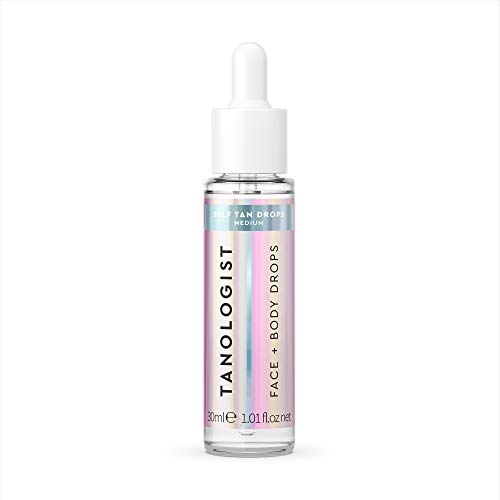 Tanologist Face and Body Self Tan Drops, Medium - Bronzing Drops - Illuminating Self Tanning Drops, Natural Ingredients & Vegan - 1.01 Fl Oz