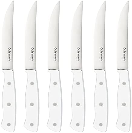 Cuisinart C77TR-S6SKW White Triple Rivet 6pc Steak Knife Set