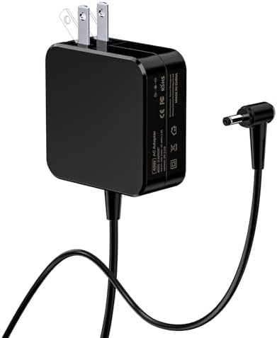 45W Laptop Charger for Asus Vivobook 14 15 17 F415 F415E F510U F510UA F512JA F512J; ZenBook UX330 UX330U UX360 UX360C UX305 AC Adapter; Chromebook C202 C202S C202SA C300 C300S Power Supply Cord