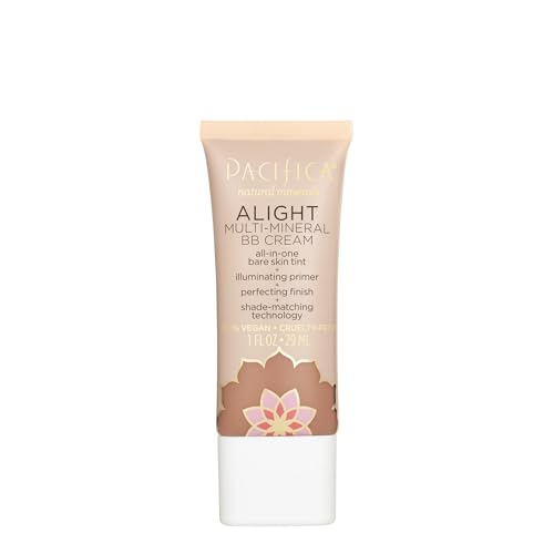 Pacifica Beauty Alight Multi Mineral BB Cream - Shade 3, Makeup, Hyaluronic Acid, Skin Tint, Makeup Primer, Iluminator, Minimize Pores, Fine Lines, Uneven Skintone, Vegan, 1 fl oz (1 Count)