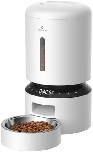 PETLIBRO Automatic Cat Feeder, Automatic Dog Feeder with Freshness Preservation, 5L Timed Cat Feeders for Dry Food, Up to 6 Meals Per Day, Granary Pet Feeder for Cats/Dogs