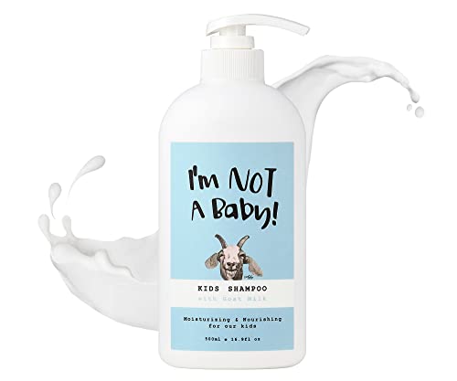 I'm NOT A Baby! Kids Shampoo, 16.9 Fl Oz, Goat Milk, Dermatologist Tested, Zero Silicon, PETA Cruelty- & Allergen-free, Gentle for Kids