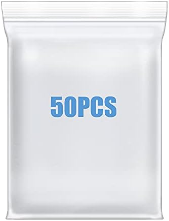 9" x 12" Thick 4 Mil Plastic Bags Clear Resealable Zip Seal Lock Poly Bags Heavy-Duty Zipper Reclosable Baggies Packing Clothing Pants 50 Pack