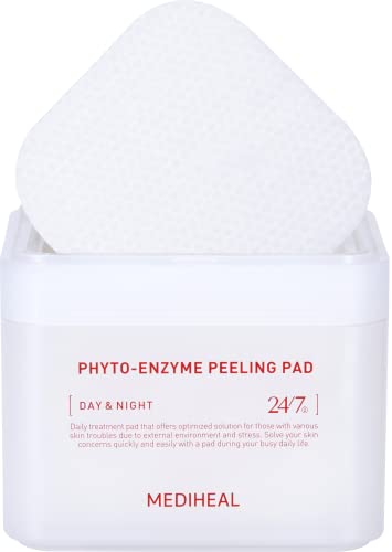 MEDIHEAL Phyto Enzyme Peeling Pad - Vegan Face Resurfacing Gauze Pads with LHA & Papaya Enzym - Pore Tightening Pads to Control Sebum - Exfoliating Pads for Dead Skin Cells, 90 Pads