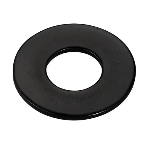 50 PCS 3/8" Black Flat Washer, 1" Outer Diameter, 304 Stainless Steel Metal Washer for Screws and Bolts