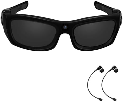 Camera Sunglasses Video Glasses Camera Bluetooth Glasses Camera UV Protection Polarized Lens Sport Action Glasses for Travel, Outdoor, Cycling, Driving, No Sound