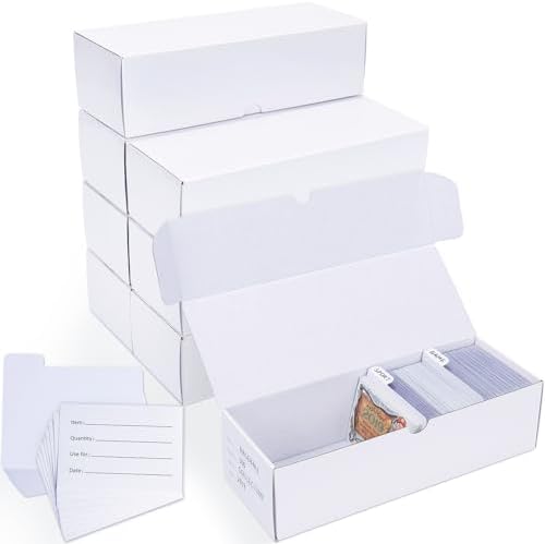 Trading-Card Storage Box, 8-Pack • 600 Count Corrugated Cardboard Storage with dividers & labels for TCG/Magic/Mtg storage and Collection, 10.4 INCH Horizontal