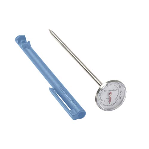 KitchenAid KQ901 Instant Read Food Thermometer for Kitchen or Grill, TEMPERATURE RANGE: 20F to 220F, 1 Inch Dial, Blue Velvet
