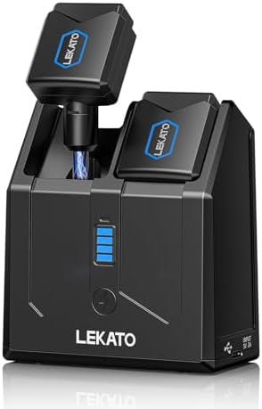 LEKATO Wireless Guitar System with Charging Box 5.8G Wireless Guitar System Rechargeable Wireless for Guitar Audio Wireless Guitar Transmitter Receiver with 4 Signal Channels for Electric Guitar Bass
