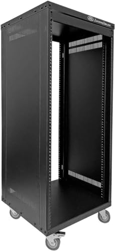 AxcessAbles RK 30U Rack-Mount Cabinet Case w/Caster Wheels Compatible with 10-32 (USA 5mm & European 6mm) Rack Standards for AV, DJ, Home Theater, Network, Server, Computer, Electronics