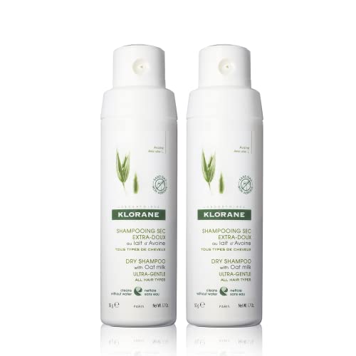 Klorane Dry Shampoo Powder with Oat Milk, Non-Aerosol Formula, Eco-friendly Loose Powder, Paraben & Sulfate-Free