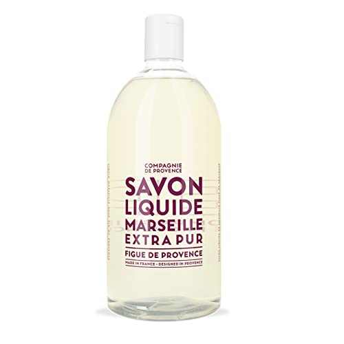 Compagnie de Provence Savon de Marseille Extra Pure Liquid Soap - Fig of Provence - 33.8 Fl Oz Plastic Bottle Refill